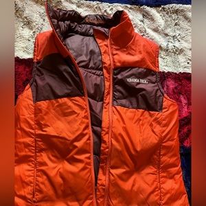 Reversible Columbia Virginia Tech puffer vest.